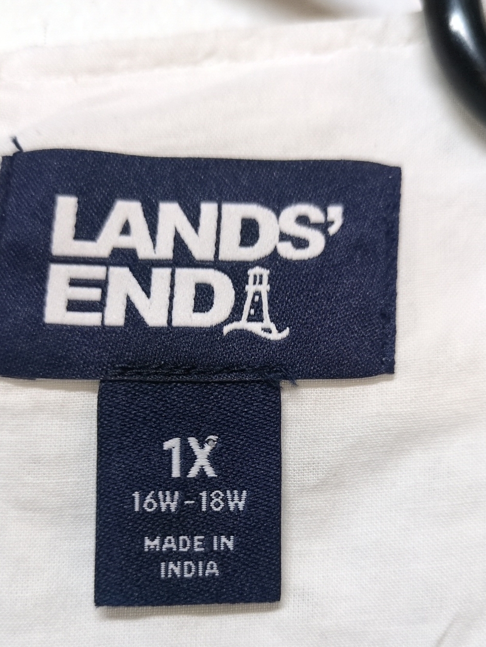 LANDS END White Eyelet Cotton Tiered Tank Dress Size 1X - Picture 6 of 8